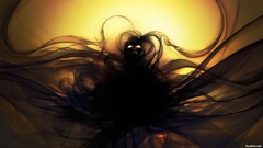 fantasy art mask artwork glowing eyes demon smoke