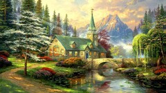 fantasy art nature Bridge