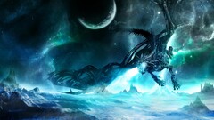 fantasy art planet blue cyan