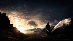 fantasy art sky sunlight