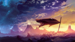 fantasy art tengen toppa gurren lagann Anime sky