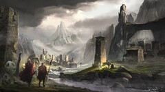 fantasy art Vikings artwork Mountains