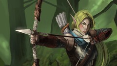 fantasy art warcraft fantasy girl bow elves tomb raider
