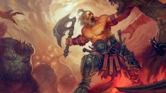 fantasy art warrior Axes attack video games