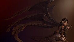 fantasy art wings artwork fantasy girl