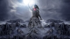 fantasy girl artwork Women digital art rock dark hair