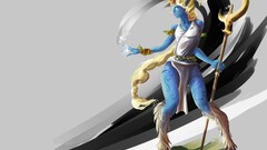 fantasy girl blue skin fantasy art