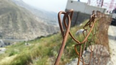 fence rust landscape