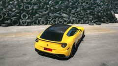 Ferrari FF tires yellow cars vehicle Car Ferrari