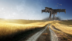 field science fiction artwork digital art landscape futuristic