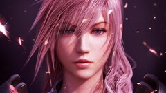 Final Fantasy pink hair video games video game art anime girls