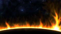 fire digital art space art Space flame painter