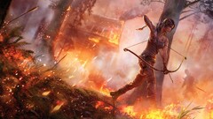fire tomb raider tomb raider 2013 lara croft video games
