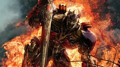 fire Transformers science fiction robot optimus prime Movies