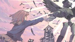 flcl anime girls cats robot Anime