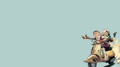 flcl Anime Vespa vehicle