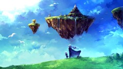 floating island clouds chrono trigger video games landscape