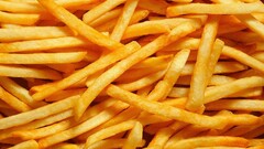 food french fries fries macro yellow potatoes