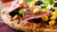 food pizza closeup