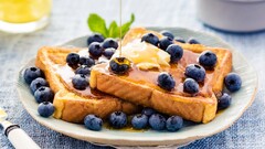 food toast toasts honey Breakfast fruit vibrant