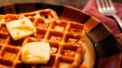food waffles fork