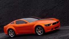 Ford mustang muscle cars Car orange cars coupe