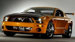 Ford mustang vehicle orange cars Car