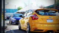 Ford vehicle blue cars yellow cars Car tuning