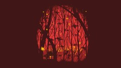 forest moonlight moon House children