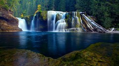 forest waterfall nature