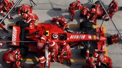 formula 1 red Car race cars vehicle Sport Sports Pit stop
