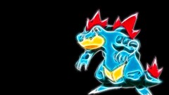 Fractalius Pokémon video games cyan red black background