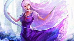 funny hats purple hair kamishirasawa keine touhou anime girls