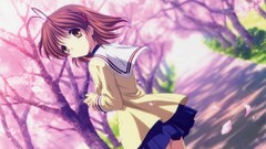 furukawa nagisa anime girls Anime miniskirt Trees Clannad