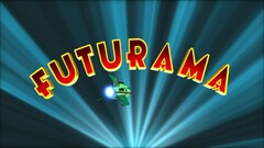 Futurama cartoon TV Typography spaceship TV series