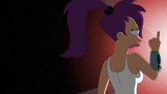 Futurama turanga leela cartoon purple hair