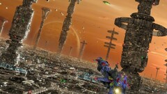 futuristic city digital art science fiction