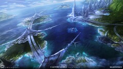 futuristic cityscape City Sea Starpoint Gemini 2 LGM Games