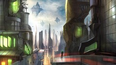 futuristic futuristic city science fiction