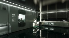 futuristic interior design render space station