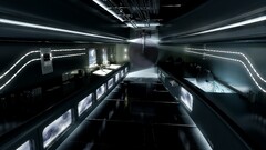 futuristic interior space station render science fiction