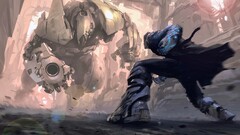 futuristic mech Anime artwork science fiction
