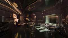 futuristic space station render