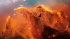 galaxy Space Stars nebula planet space art digital art