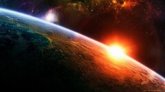 galaxy Space Stars planet sun digital art space art