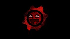 gears of war video games Awesome Face red black background black