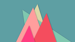 geometric figures blue background Simple Background digital art