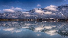 germany bavaria reflection Mountains nature