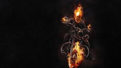 Ghost Rider marvel comics skull vehicle motorcycle fire artwork