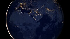 globe Africa Europe City Lights Earth